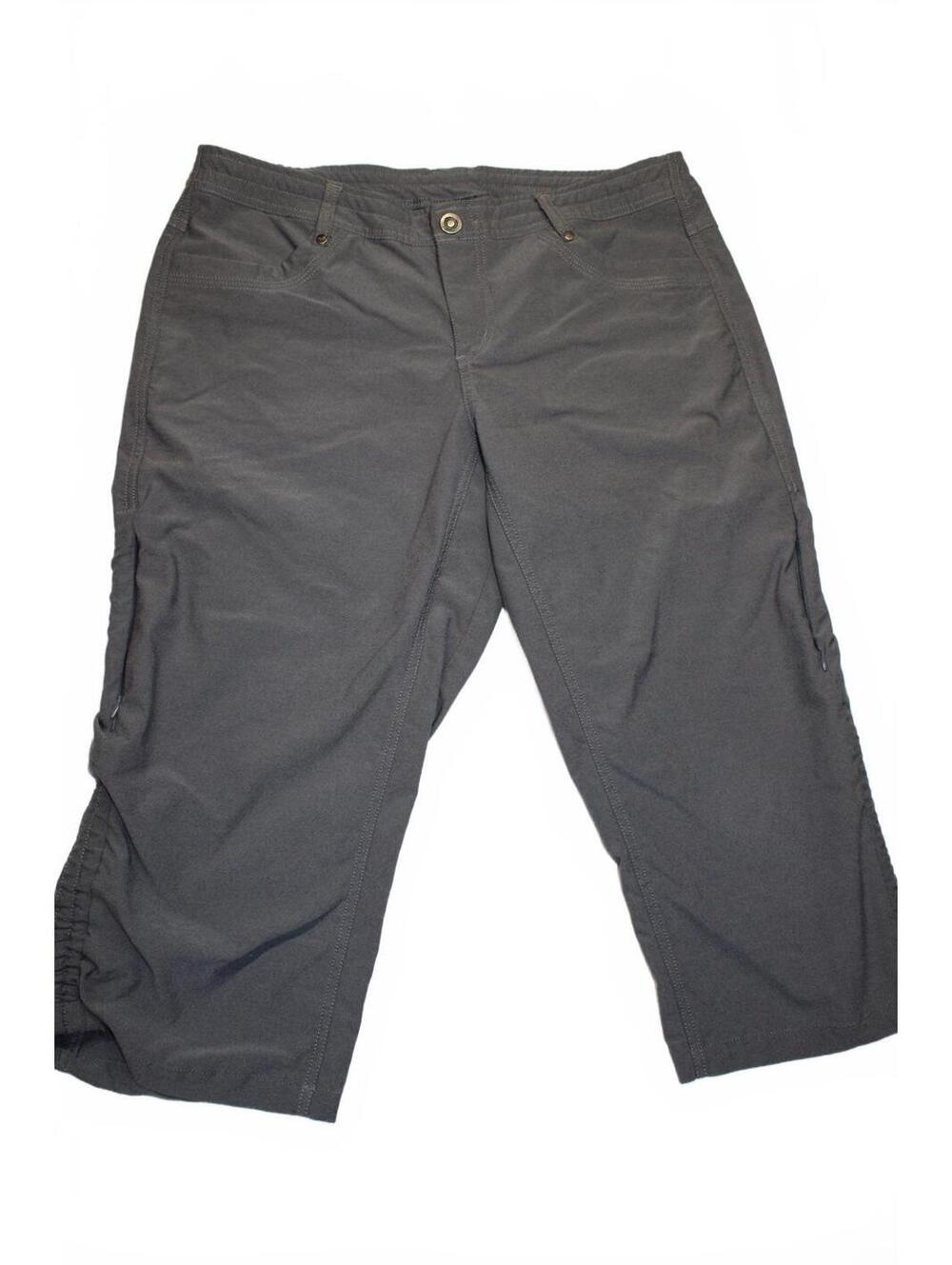 KUHL Women's Trekr Kapri Gray Stretch Hiking Outdoor Capri Pants